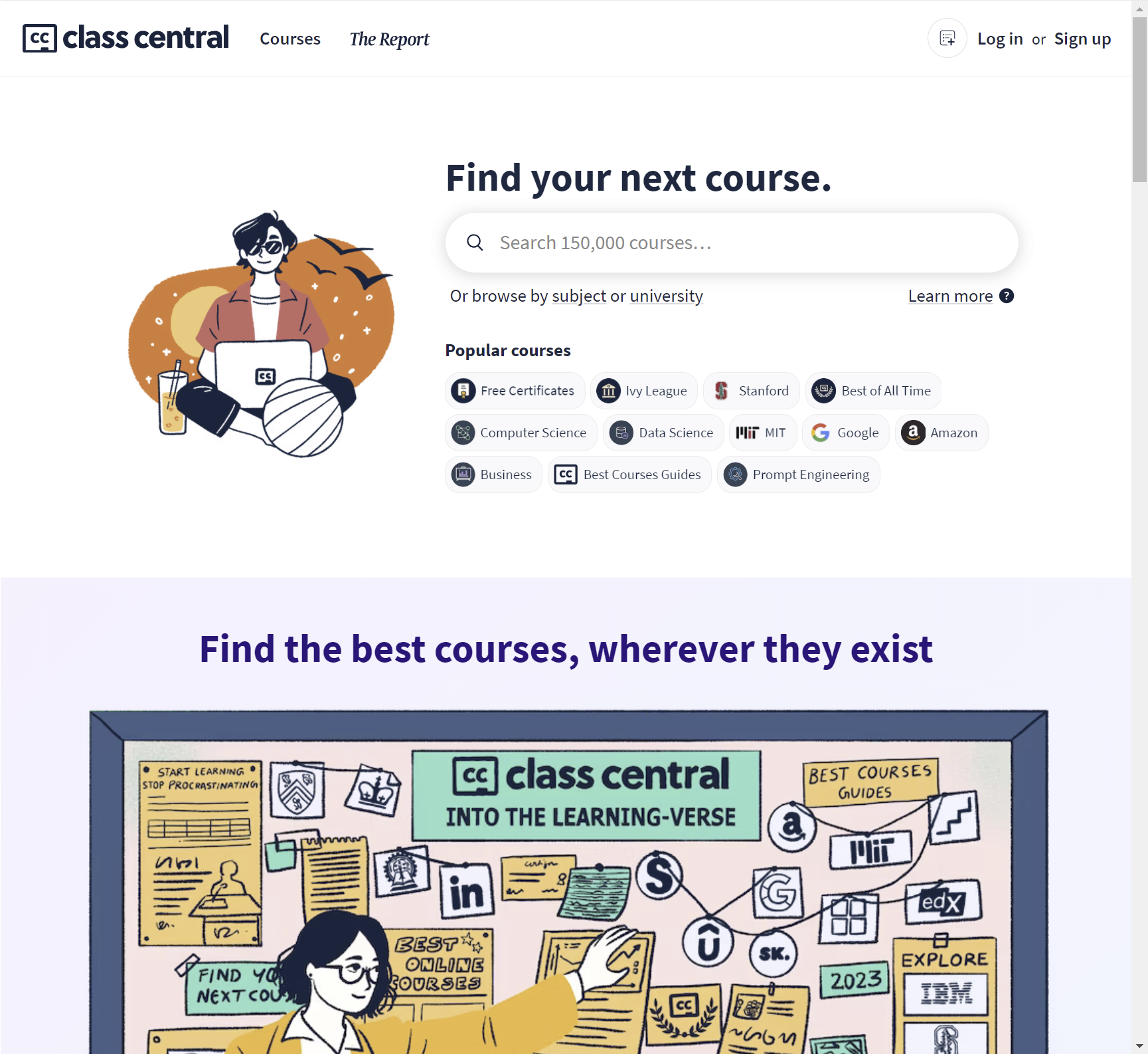 Class Central-全球在线课程搜索引擎和学习平台-学点AIweb3中心